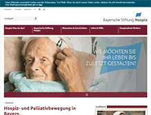 Tablet Screenshot of bayerische-stiftung-hospiz.de